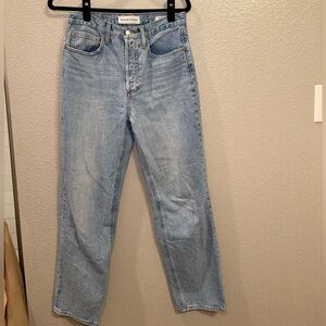 Denim Forum Light Blue Straight Leg Jeans